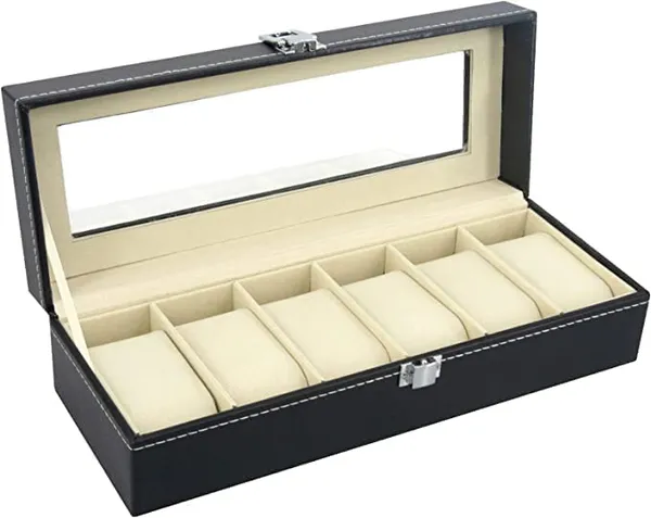 Black_Leather_World_Faux_Leather_Watch_Box_Organizer__Watch_Case_Box_For_Men_&_Women__Wrist_Watch_Box_Holder_6_Slots__Removable_Watch_Pillows_Display_Case__Gift_For_Loved_Ones