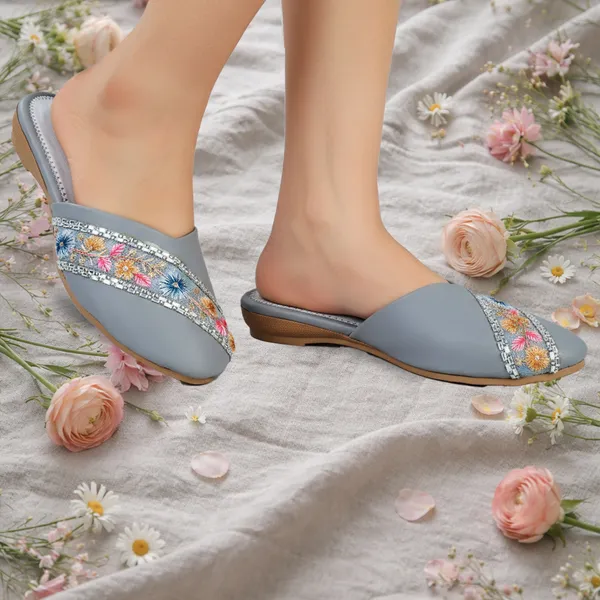 The_Marjaan_[Grey_Synthetic_Leather_Embroidered_Mules_For_Women]