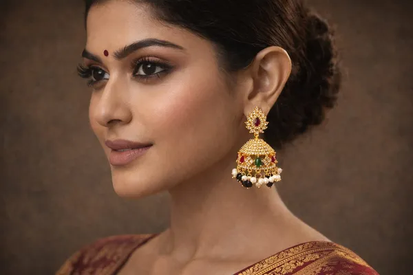 Multi_Color_Matte_Finish_Jhumka_Earrings_For_Women_(pressing_type)
