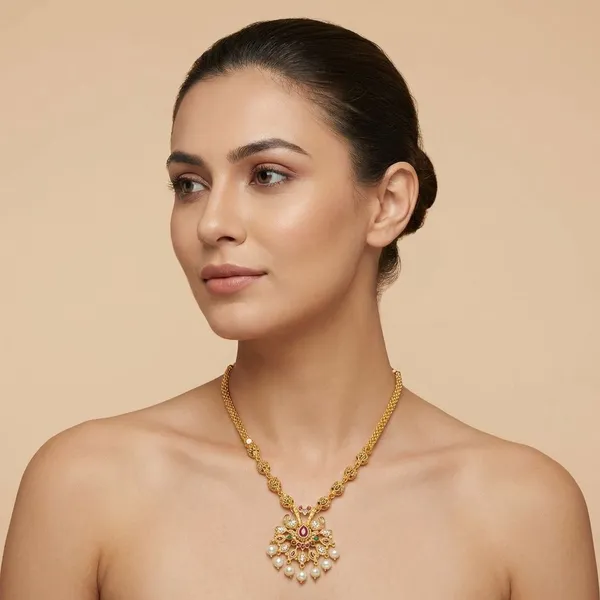 Golden_Ruby_And_Emerald_Studded_Gold_Plated_Metal_Pearl_Drop_Long_Necklace_For_Women