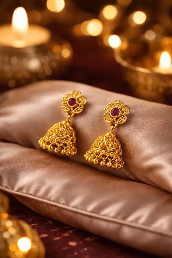 Ruby_Pink_Gold_Plated_Earrings_For_Women_(screw_type)