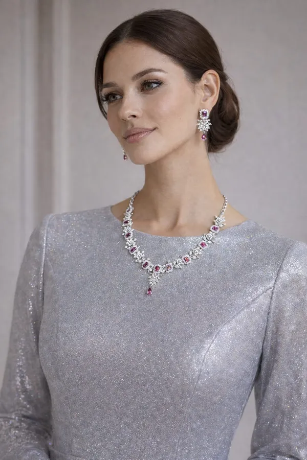 Ruby_Pink_Premium_Silver_Necklace_Set