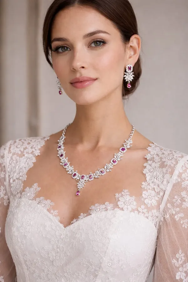 Ruby_Pink_Premium_Silver_Necklace_Set