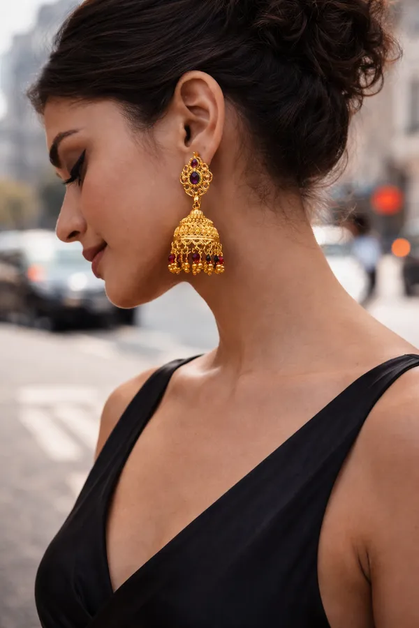 Multicolor_Gold_Plated_Jhumka_Earrings_For_Women