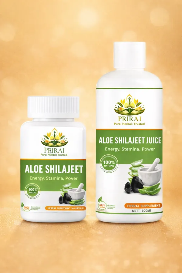 White_And_Green_Aloe_Shilajeet_Capsule_&_Juice_For_Natural_Immunity_Booster_&_Strength_Enhancer_(50_Caps_+_500Ml)_Combo_Pack