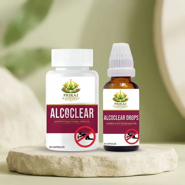 White_And_Maroon_Alcoclear_Ayurvedic_Supplement_Capsules_&_Drops_For_Alcohol_Craving_Control_&_Stress_Support_(30_Capsules_+_30Ml_Drops)_Combo_Pack