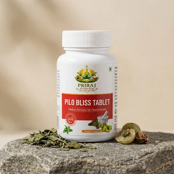 White_And_Red_Priraj_Pilo_Bliss_Herbal_Piles_Care_Supplement_Tablet_(90_Tablets)