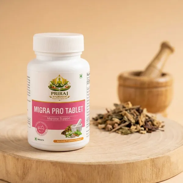 White_And_Pink_Migra_Pro_Ayurvedic_Herbal_Supplement_Tablet_For_Migraine_Relief_(30_Tablets)