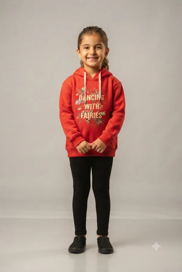 Red_Hooded_Sweatshirt_And_Leggings_Set_For_Girls