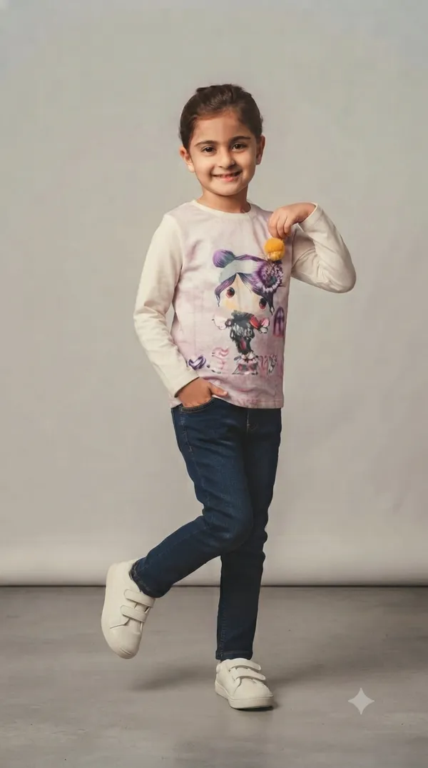 White_Printed_Full_Sleeve_Top_For_Girls