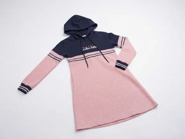 Pink_Hooded_A_Line_Dress_for_Girls