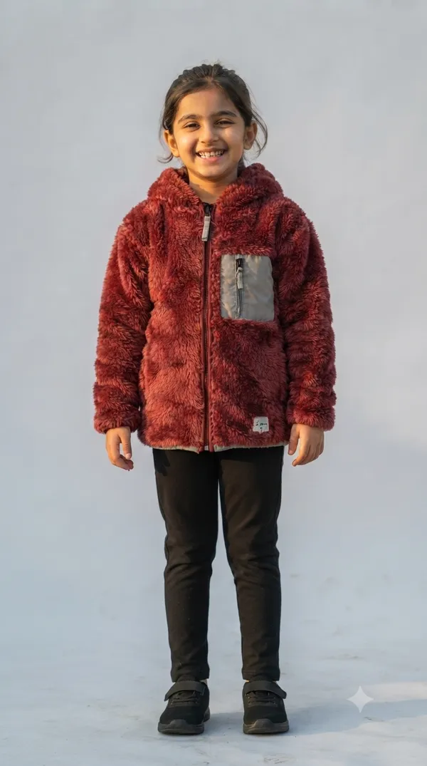 Maroon_Fleece_Hooded_Jacket_for_Girls