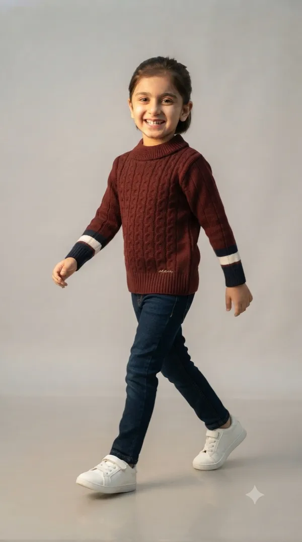 Maroon_Cable_Knit_Sweater_for_Girls