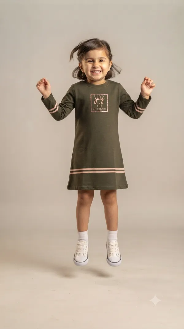 Olive_Green_Casual_Fit_Dress_for_Girls