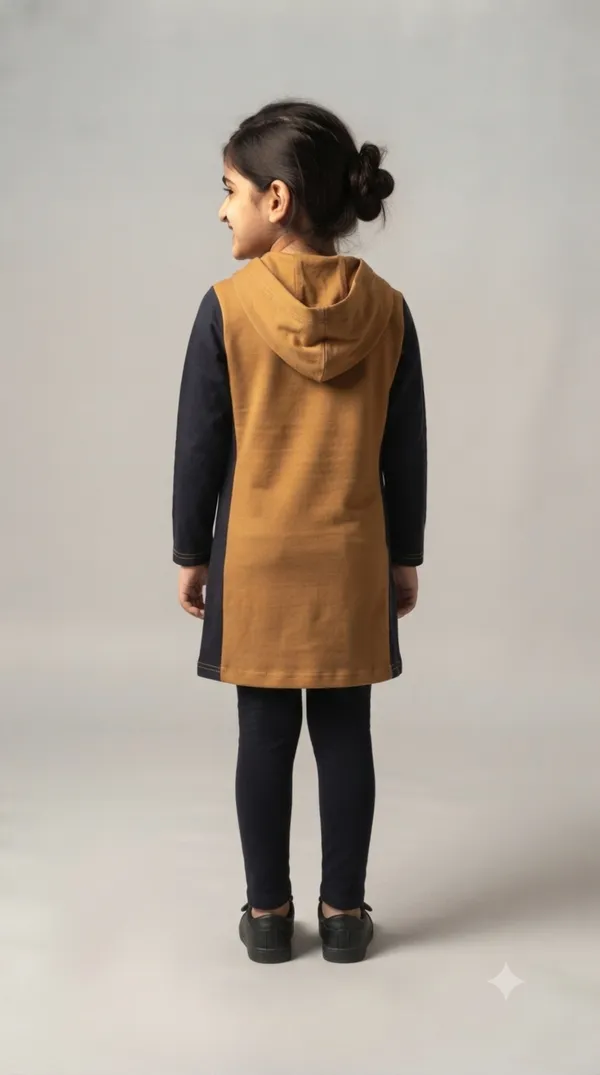 Mustard_Full_Sleeve_Hooded_Dress_Set_for_Girls