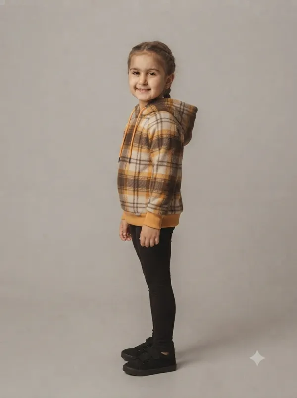 Brown_Checkered_Hooded_Sweatshirt_for_Girls