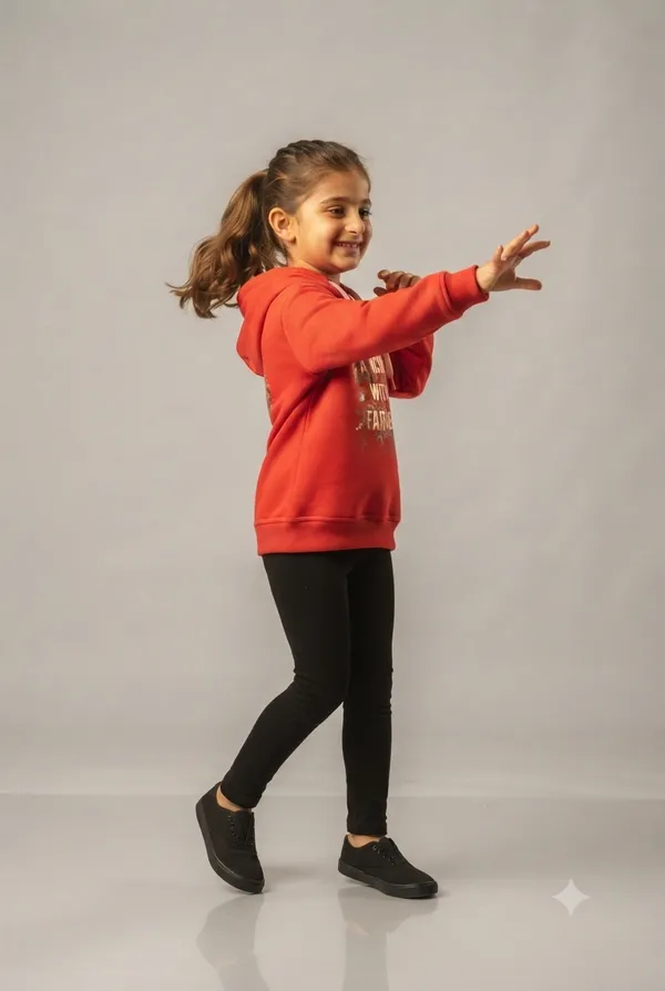 Red_Hooded_Sweatshirt_And_Leggings_Set_For_Girls