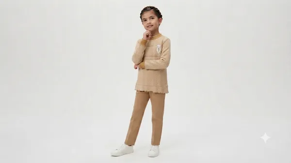 Beige_Knitted_Regular_Fit_Sweater_For_Girls
