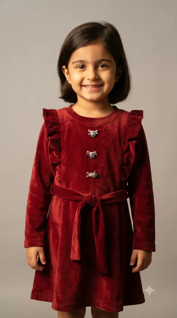 Burgundy_Velvet_Ruffle_Dress_for_Girls