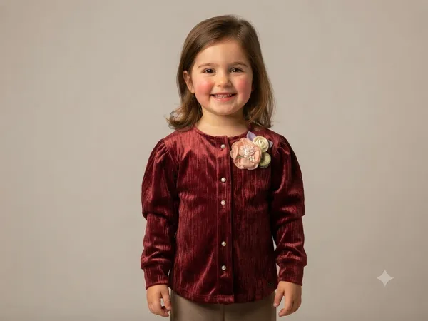 Burgundy_Velvet_Regular_Fit_Top_for_Girls