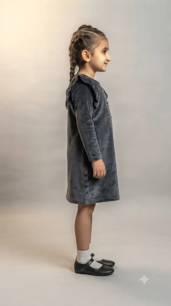 Grey_Velvet_Fit_And_Flare_Dress_for_Girls