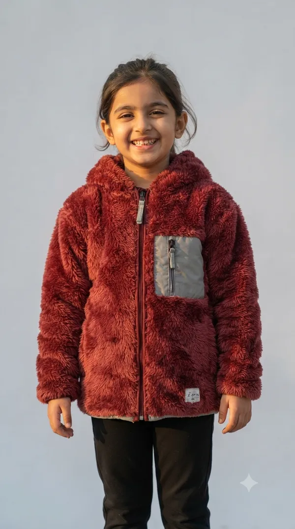Maroon_Fleece_Hooded_Jacket_for_Girls
