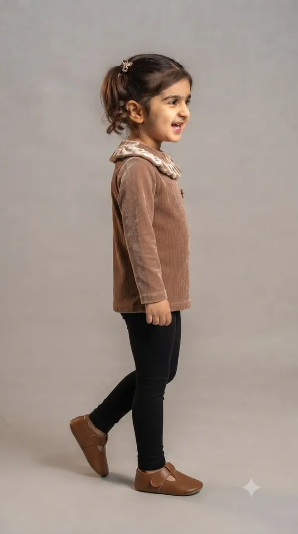 Brown_Velvet_Relaxed_Fit_Top_For_Girls