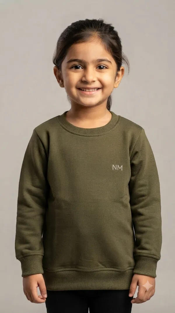 Olive_Green_Full_Sleeve_Sweatshirt_for_Girls