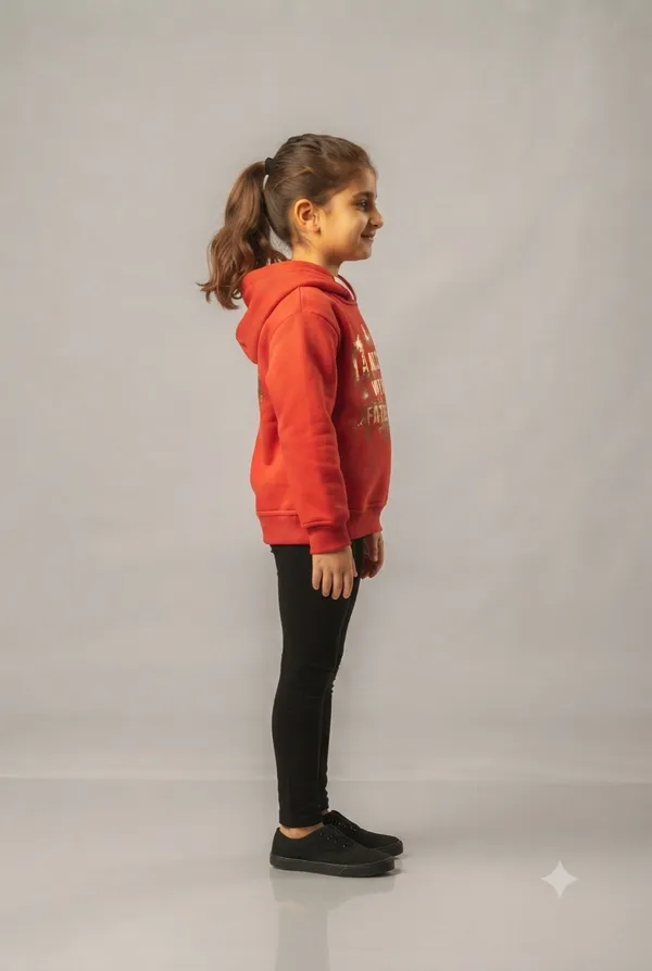 Red_Hooded_Sweatshirt_And_Leggings_Set_For_Girls