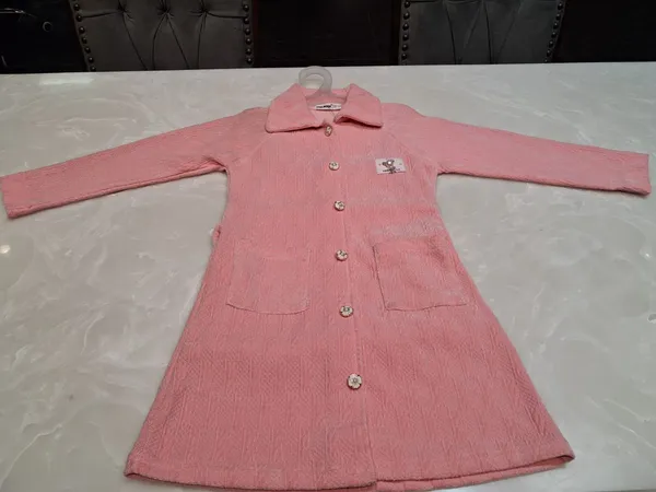 Pink_Textured_Long_Sleeve_Shirt_Dress_for_Girls