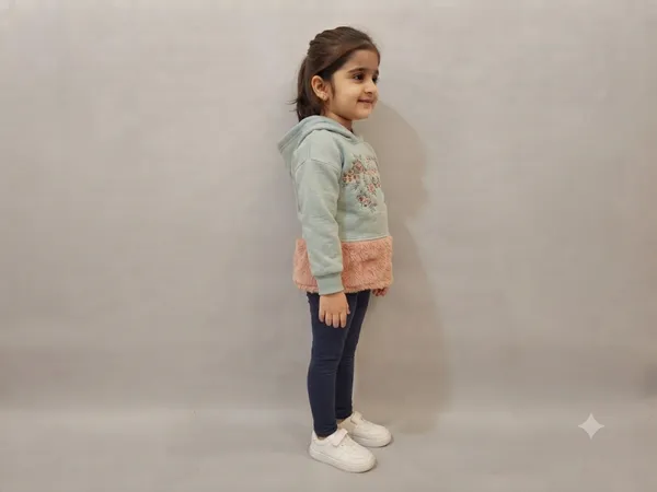 Mint_Hooded_Sweatshirt_With_Ruffle_Hem_for_Girls