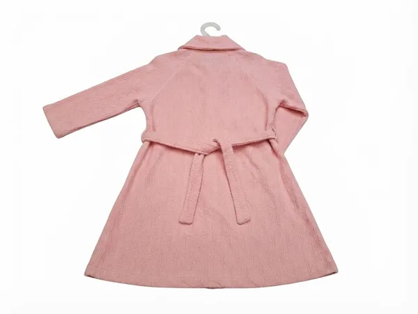 Pink_Textured_Long_Sleeve_Shirt_Dress_for_Girls