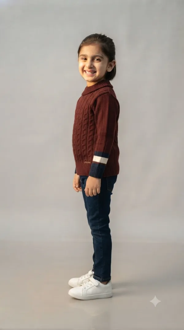 Maroon_Cable_Knit_Sweater_for_Girls