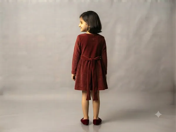 Burgundy_Velvet_Ruffle_Dress_for_Girls