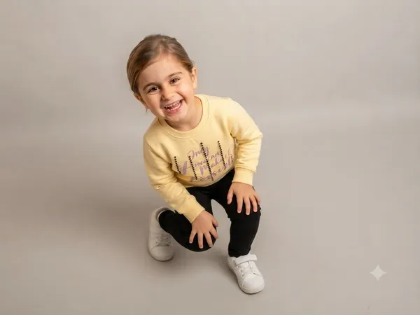Yellow_Printed_Sweatshirt_And_Black_Leggings_Set_For_Girls