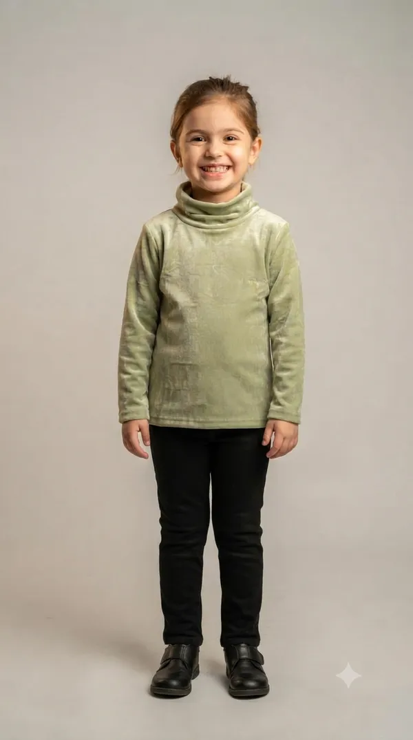 Green_Velvet_Turtleneck_Top_for_Girls