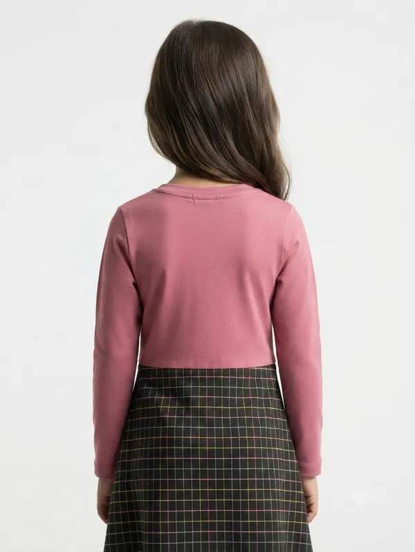 Pink_Plaid_Long_Sleeve_Dress_for_Girls