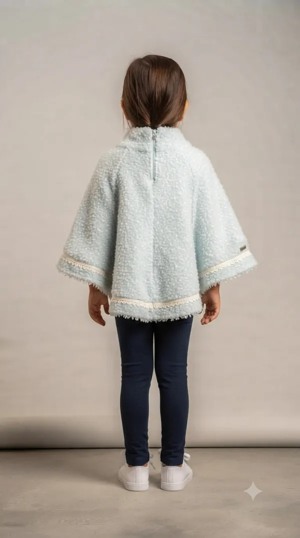 Blue_Fleece_Poncho_For_Girls