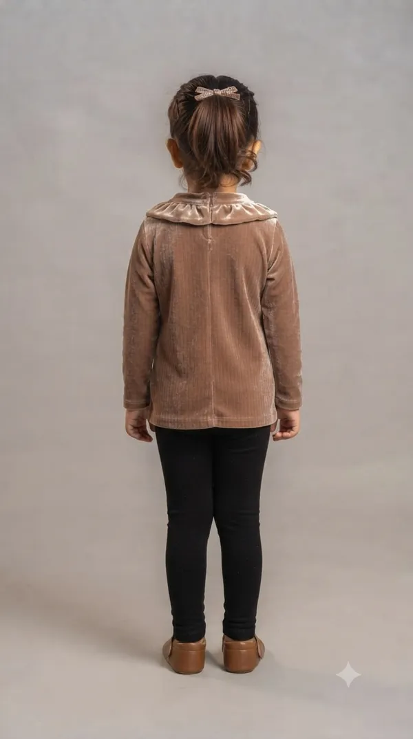 Brown_Velvet_Relaxed_Fit_Top_For_Girls