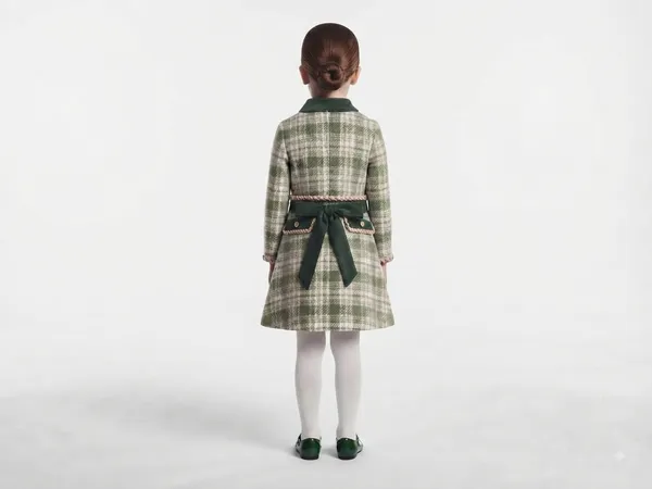 Green_Plaid_Long_Sleeve_Dress_for_Girls