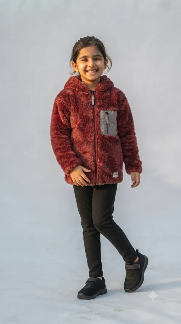 Maroon_Fleece_Hooded_Jacket_for_Girls