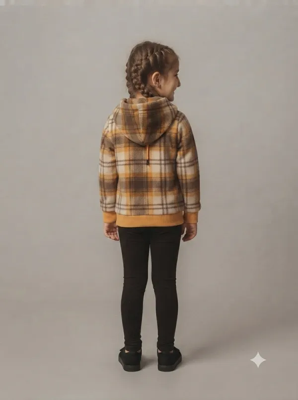 Brown_Checkered_Hooded_Sweatshirt_for_Girls
