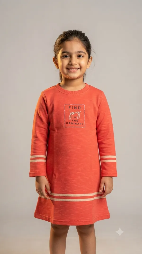 Coral_Full_Sleeve_Graphic_Dress_for_Girls