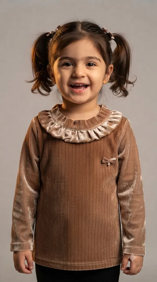 Brown_Velvet_Relaxed_Fit_Top_For_Girls