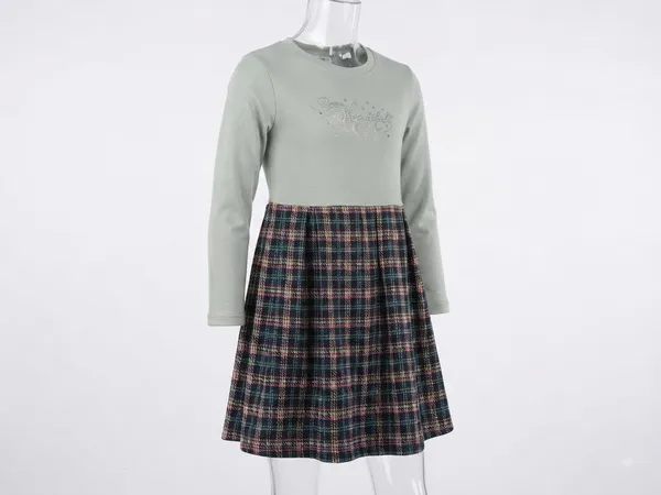Grey_Plaid_A-Line_Dress_for_Girls