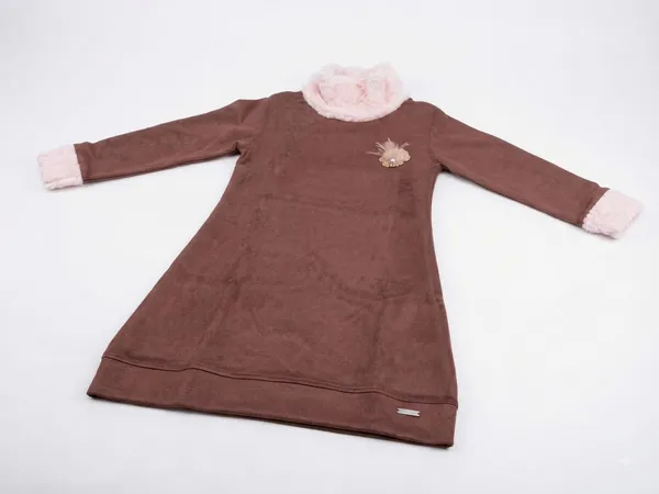 Brown_Velour_Winter_Dress_for_Girls
