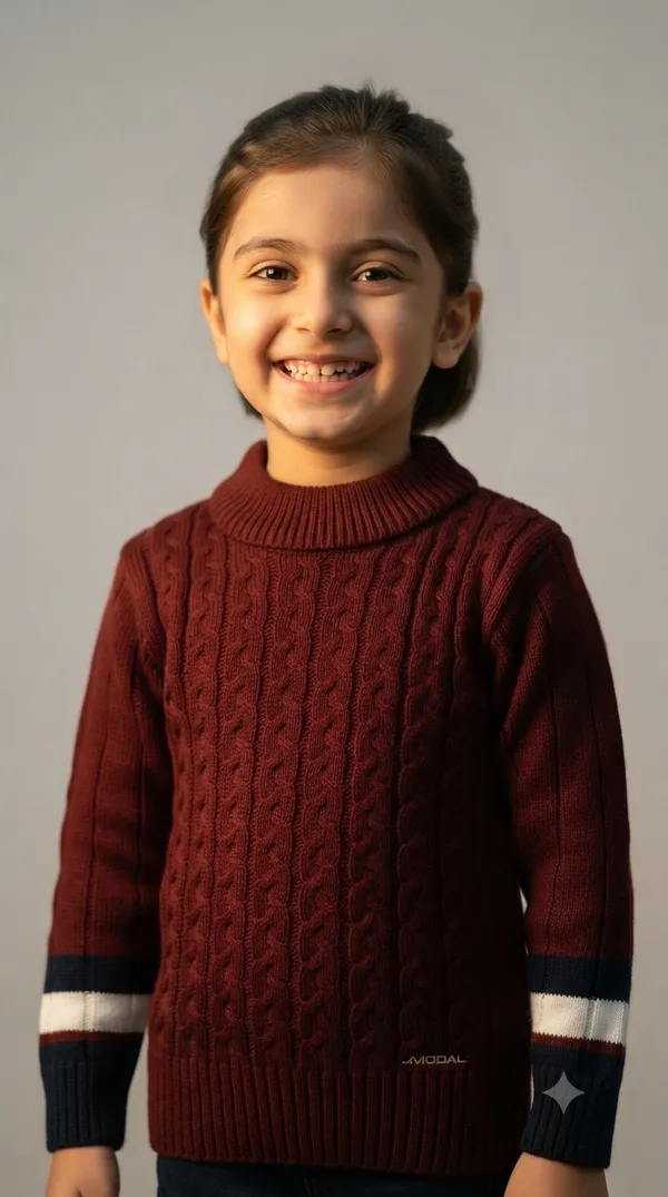 Maroon_Cable_Knit_Sweater_for_Girls