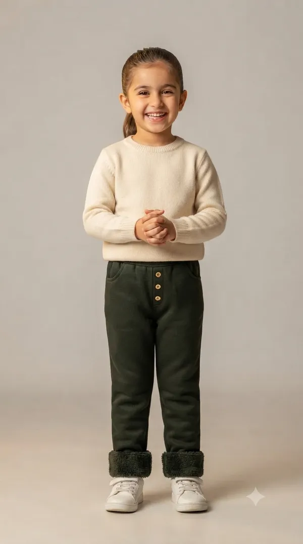 Cream_Regular_Fit_Sweater_And_Green_Jogger_Set_for_Girls