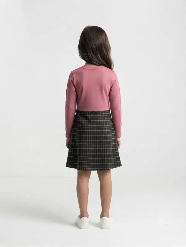 Pink_Plaid_Long_Sleeve_Dress_for_Girls