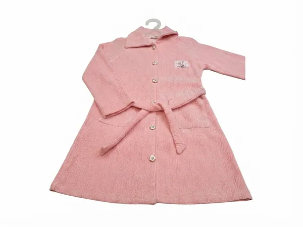 Pink_Textured_Long_Sleeve_Shirt_Dress_for_Girls